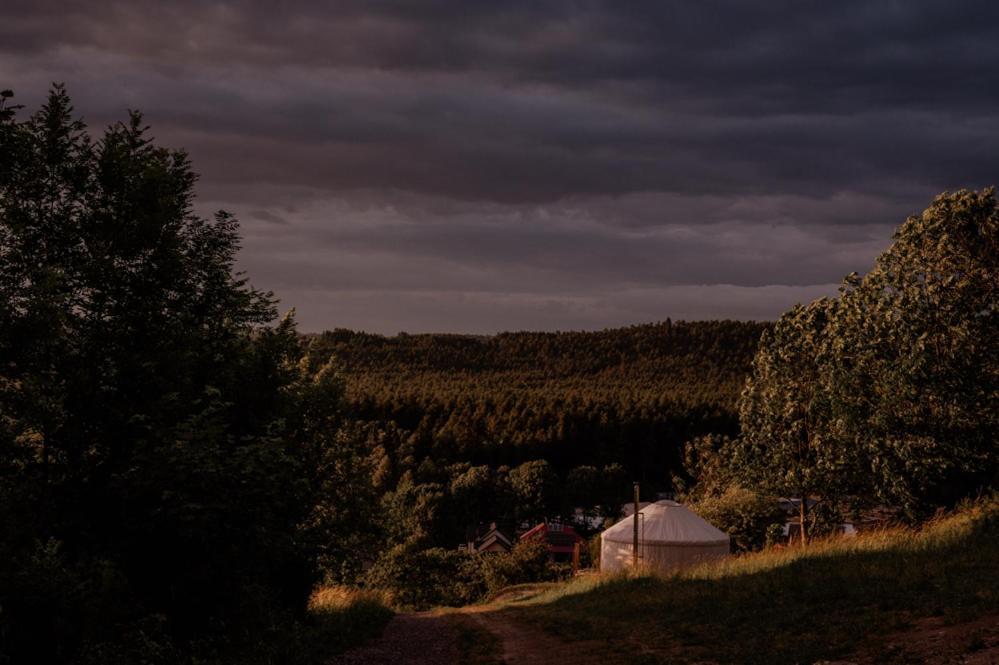 Jurty Z Widokiem, Prywatna Balia- Dzikolas Glamping Krasnobród Kültér fotó