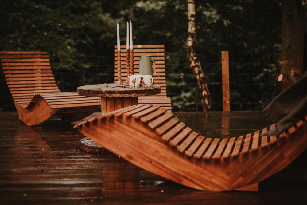 Jurty Z Widokiem, Prywatna Balia- Dzikolas Glamping Krasnobród Kültér fotó