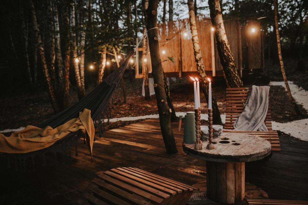Jurty Z Widokiem, Prywatna Balia- Dzikolas Glamping Krasnobród Kültér fotó
